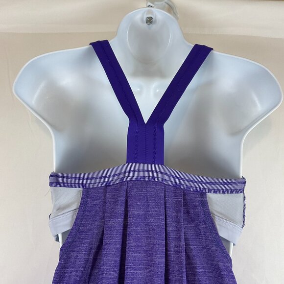 Lululemon Rest Less Tank 8 Heathered Wee Stripe Bruised Berry Purple - Picture 10 of 13